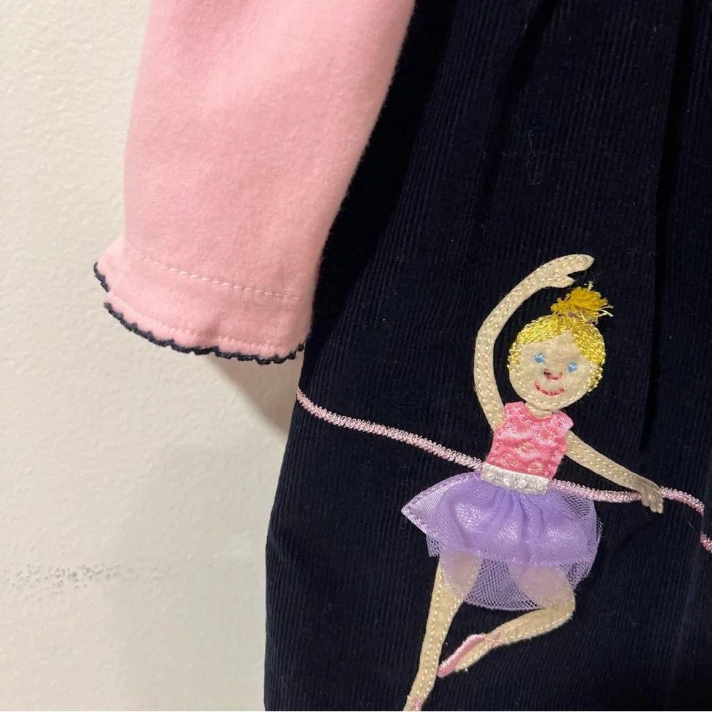 Goodlad Philadelphia 18M Girls Corduroy Dress Set Ballerina Appliqué Embroidered